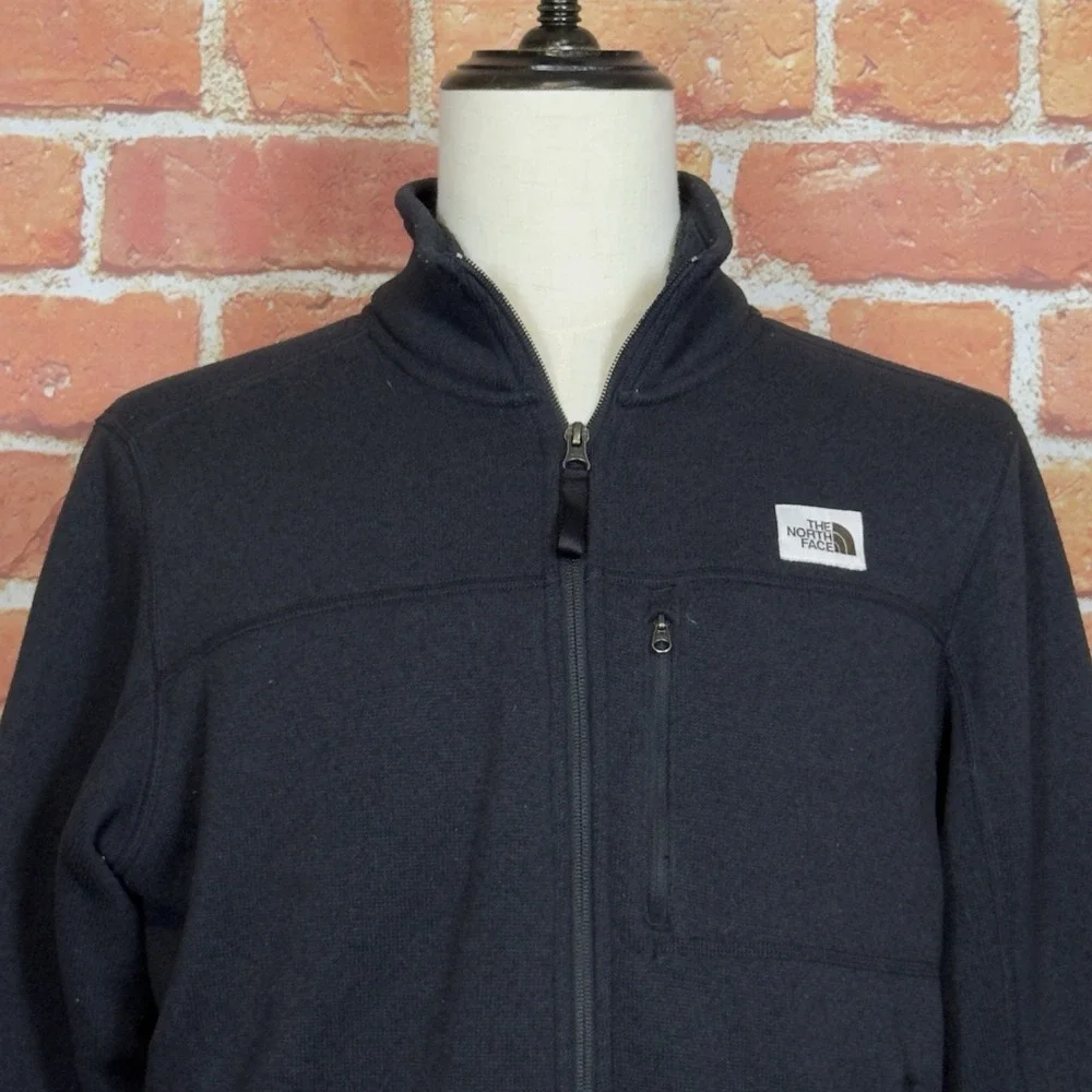 The‎ North Face Fleece Jacket Mens Medium Black Full Zip Pockets Gorpcore Cozy